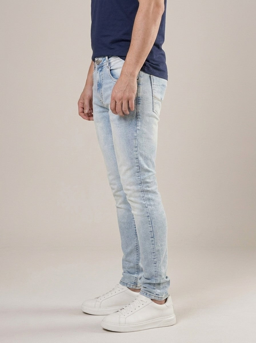 Calça Jeans Masculina Slim Blue Iceland – lateral