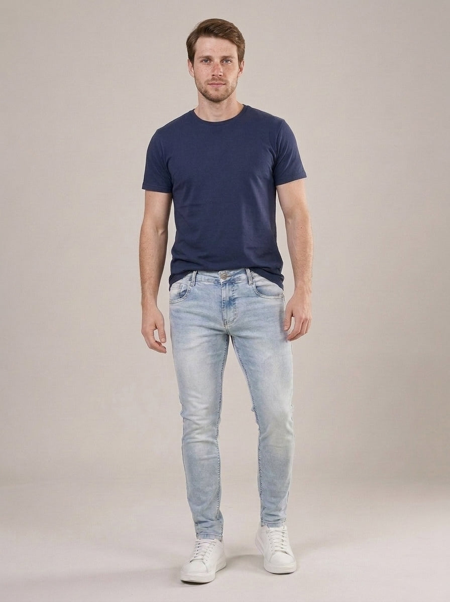 Calça Jeans Masculina Slim Blue Iceland – frente
