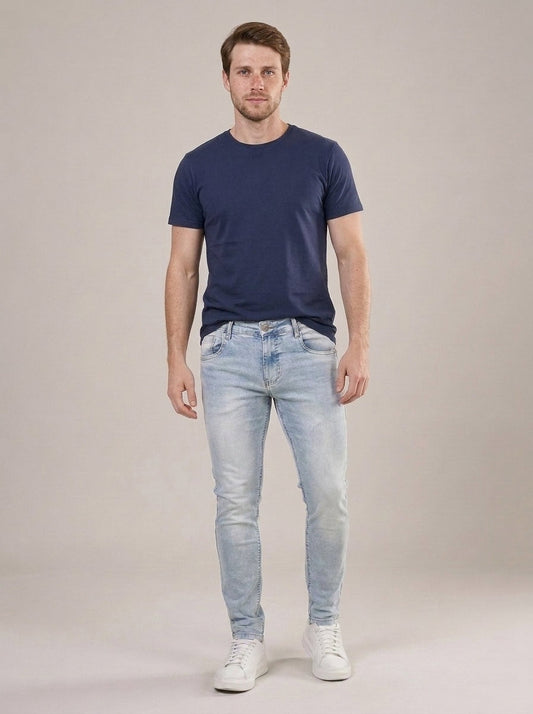 Calça Jeans Masculina Slim Blue Iceland – frente