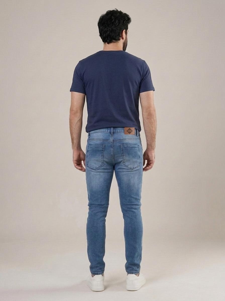 Calça Jeans Masculina Slim Blue Marbella – costas