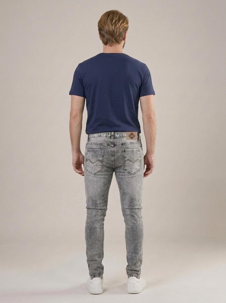 Calça Jeans Masculina Slim Cinza Industry – costas