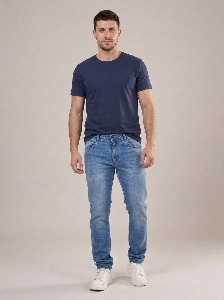 Calça Jeans Masculina Reta Tradicional Standard Wash – frente