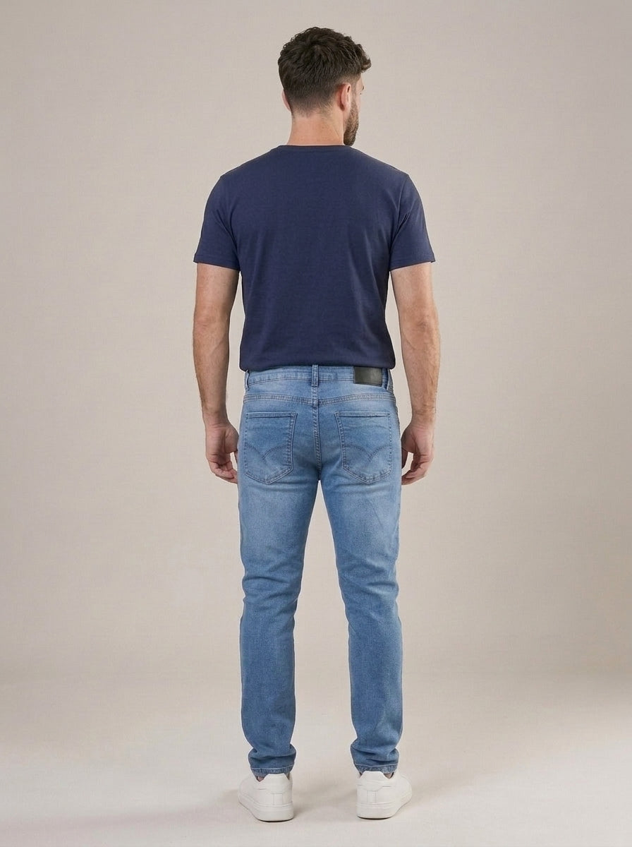 Calça Jeans Masculina Reta Tradicional Standard Wash – costas