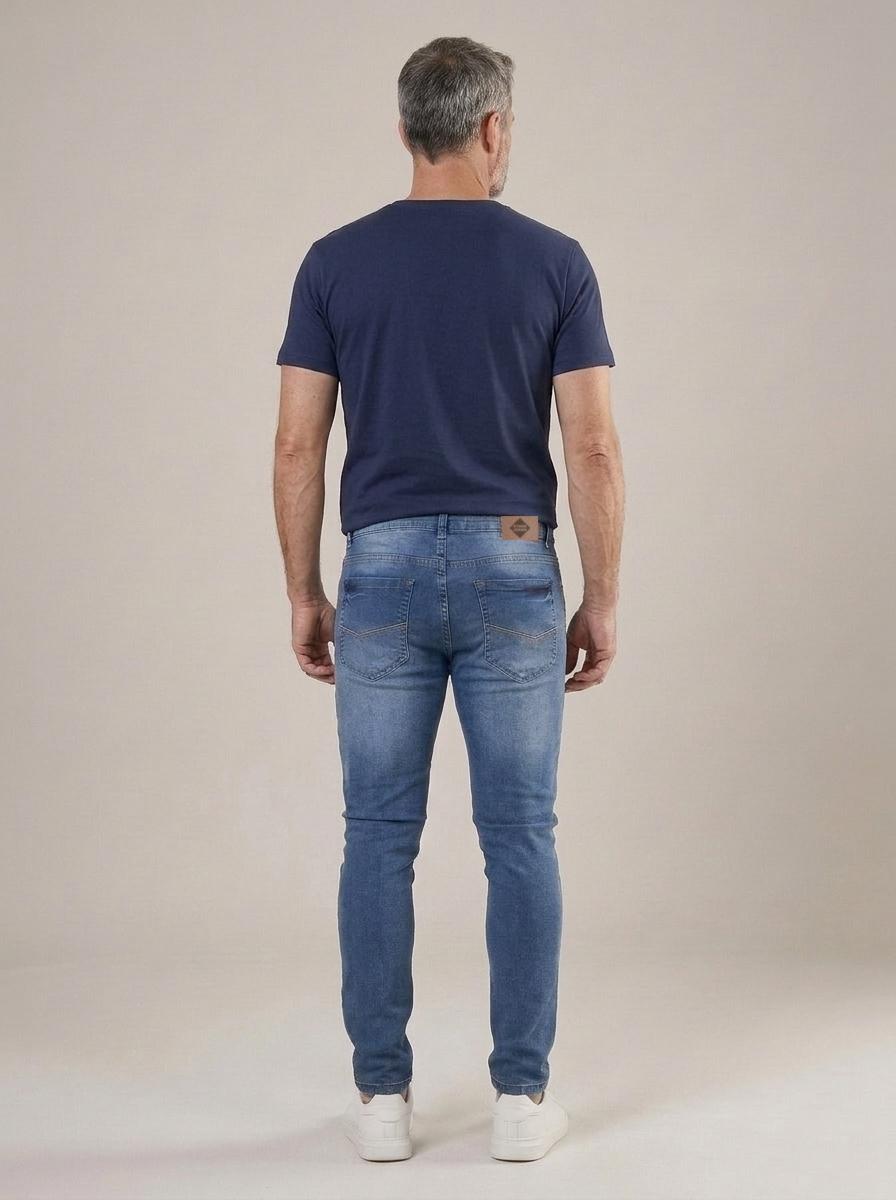 Calça Jeans Masculina Slim Azul Midnight – costas