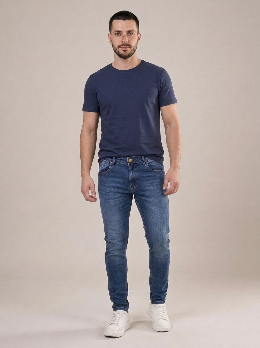 Calça Jeans Masculina Slim Blue Huqqa – frente