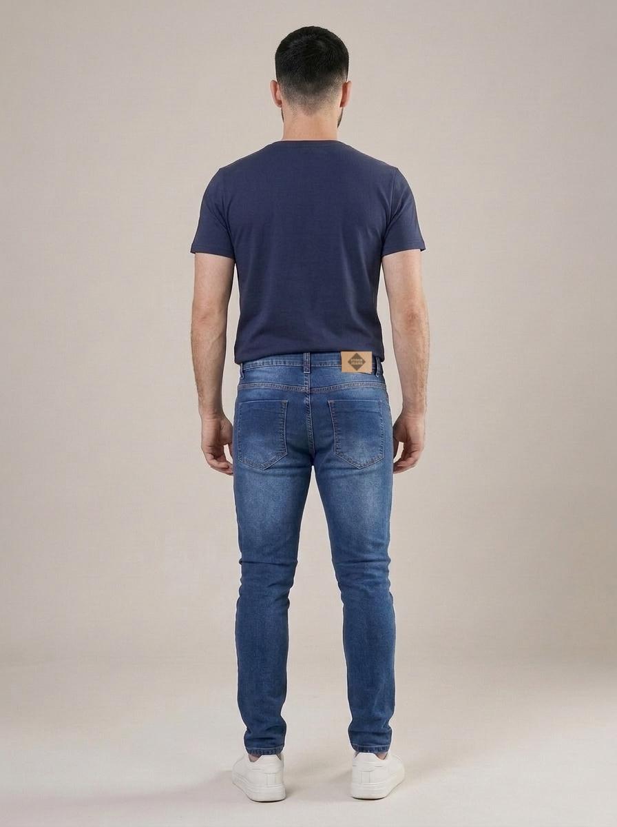 Calça Jeans Masculina Slim Blue Huqqa – costas