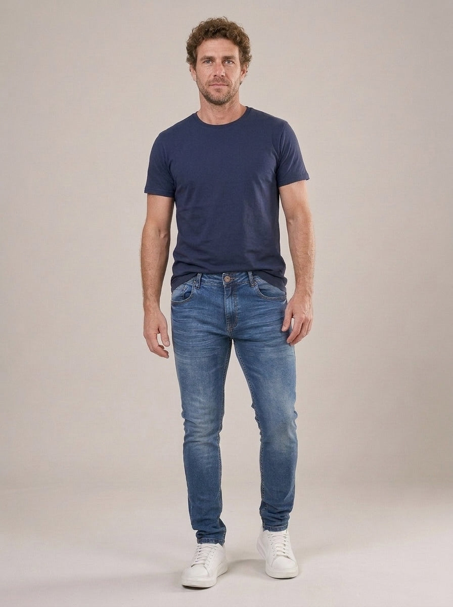 Calça Jeans Masculina Slim Blue Istanbul – frente