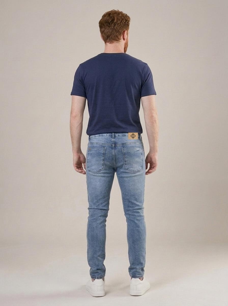 Calça Jeans Masculina Slim Blue Zealand – costas