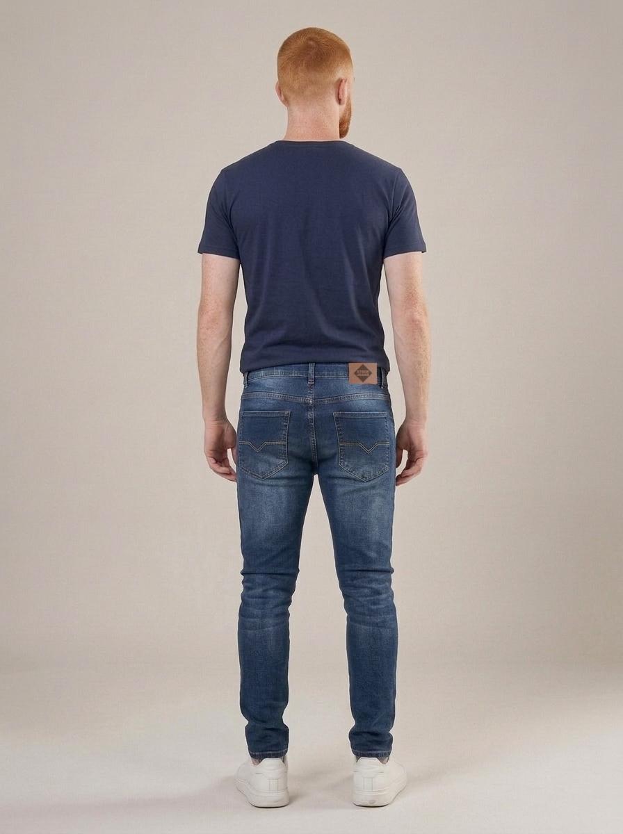 Calça Jeans Masculina Slim Blue Ararat – costas