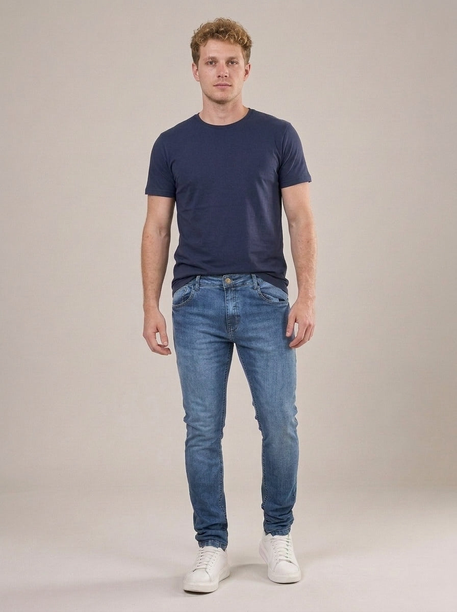 Calça Jeans Masculina Slim Blue Asia – frente