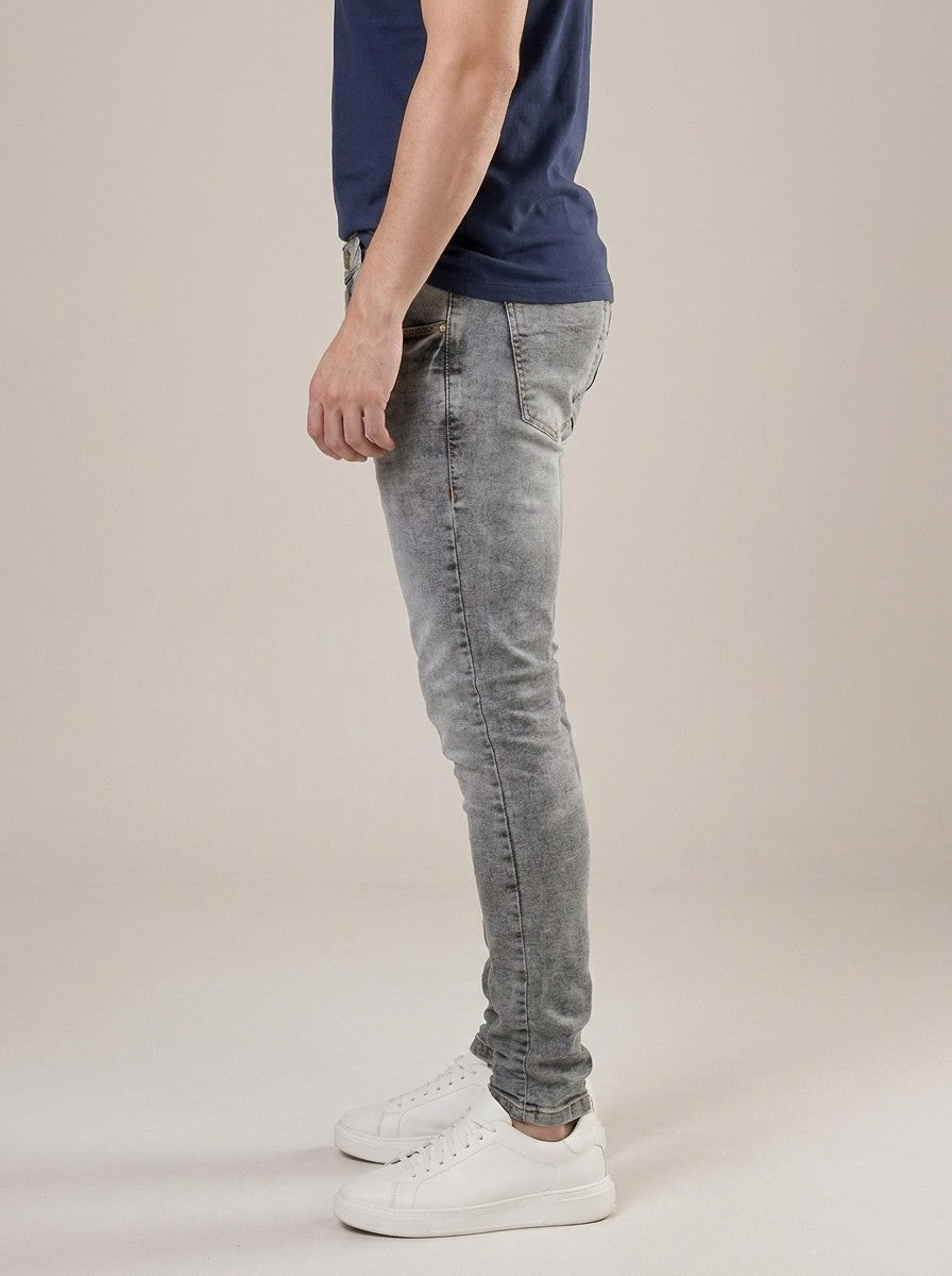 Calça Jeans Masculina Slim Cinza Industry – lateral
