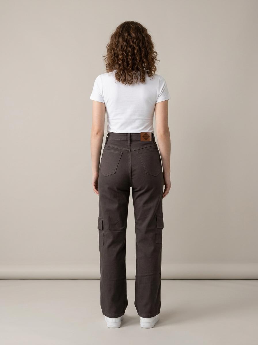 Calça Color Wide Leg Cargo – costas