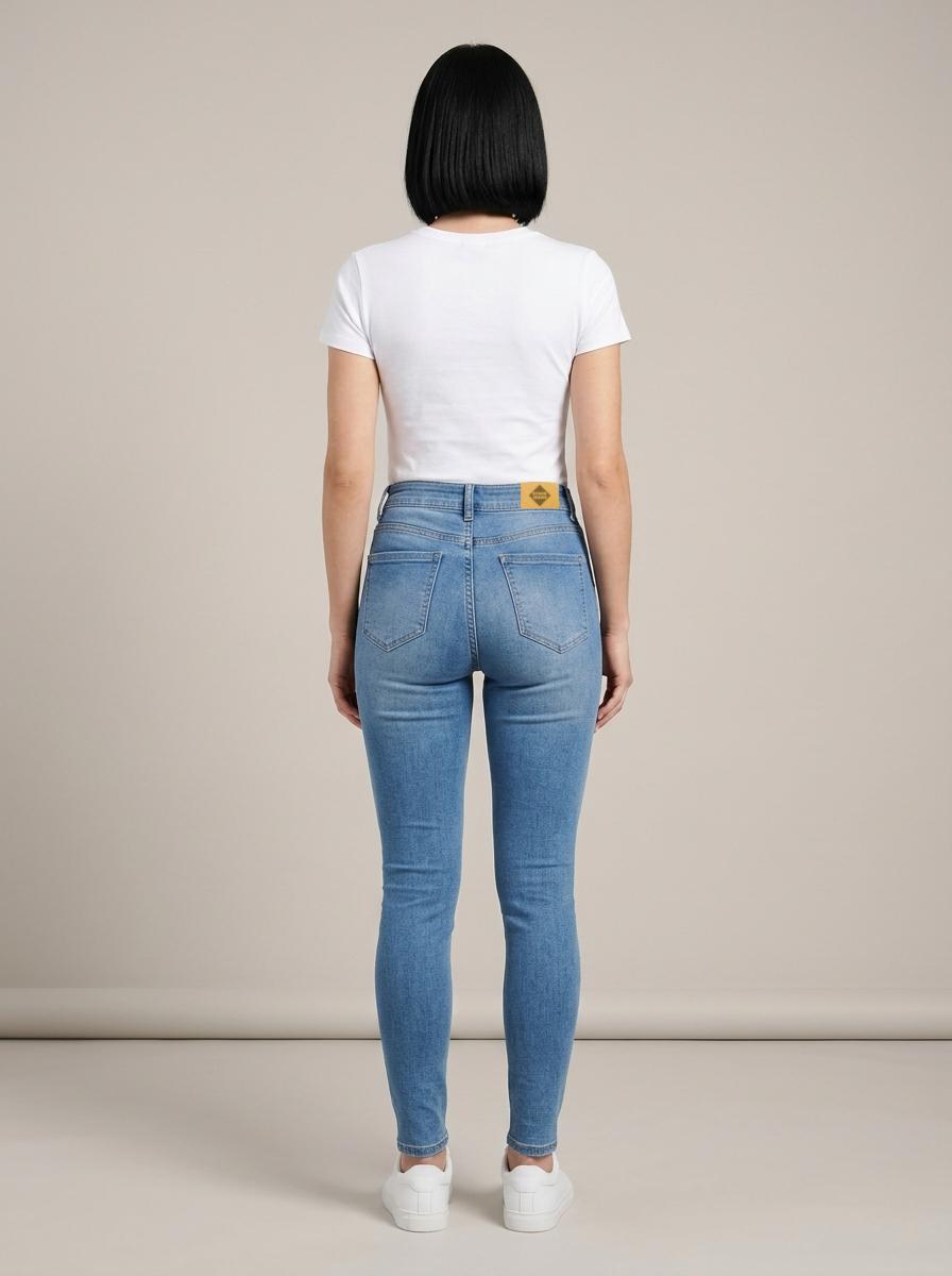 Calça Jeans Feminina Skinny – costas