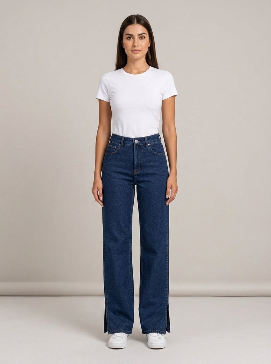 Calça Wide Leg – frente