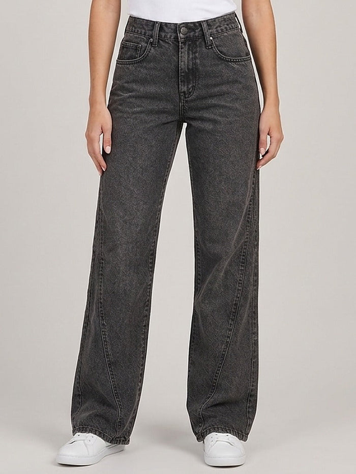 Calça Wide Leg Black – frente, meio corpo