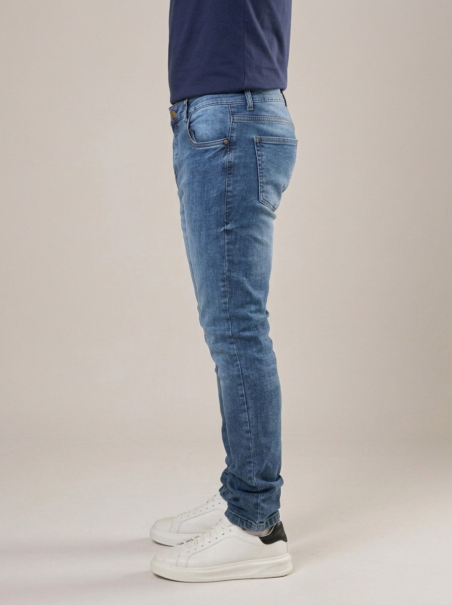 Calça Jeans Masculina Slim Blue Asia – lateral