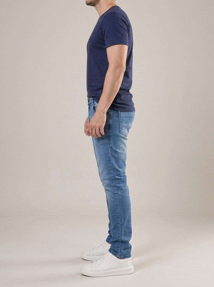 Calça Jeans Masculina Reta Tradicional Standard Wash – lateral
