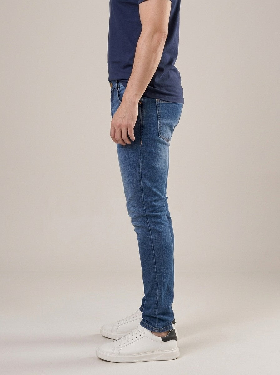 Calça Jeans Masculina Slim Blue Huqqa – lateral