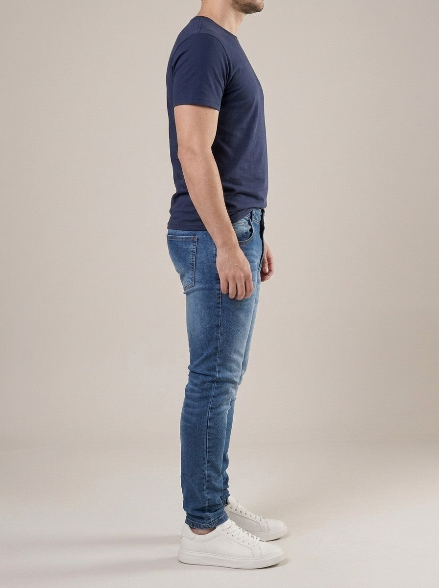 Calça Jeans Masculina Slim Blue Istanbul – lateral