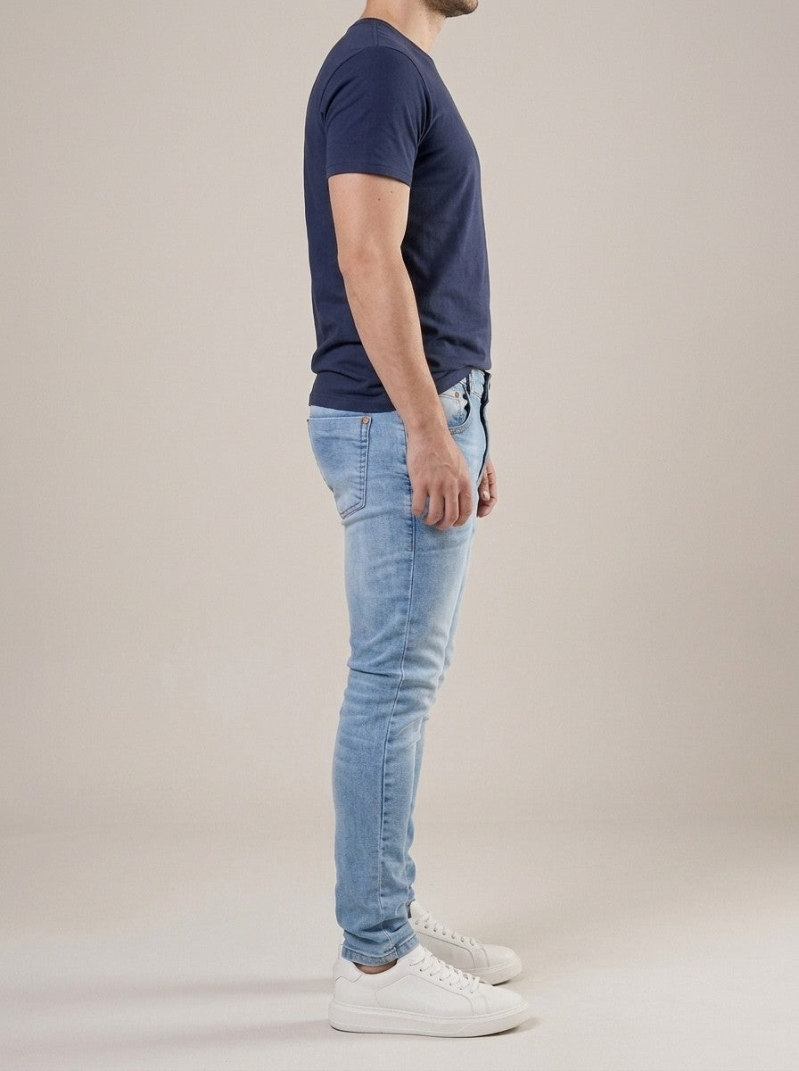 Calça Jeans Masculina Slim Blue Le Bleu – lateral