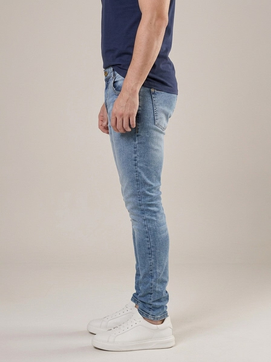 Calça Jeans Masculina Slim Blue Zealand – lateral