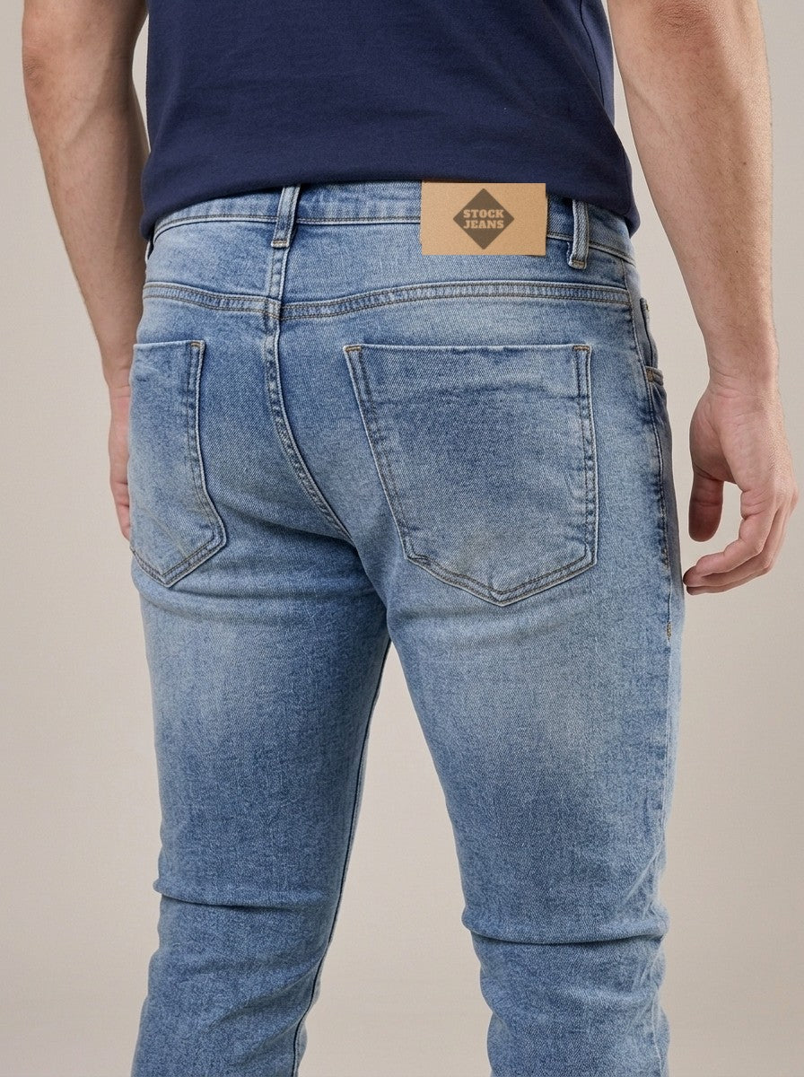 Calça Jeans Masculina Slim Blue Zealand – detalhe dos bolsos traseiros